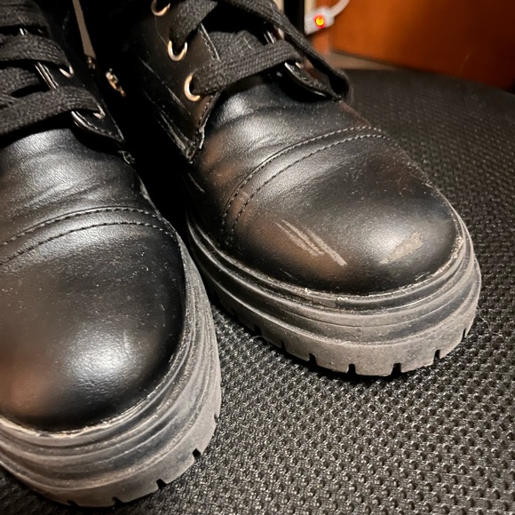 Circus Sam Edelman Black Combat Lace Up Boots 5.5 - Picture 2 of 5